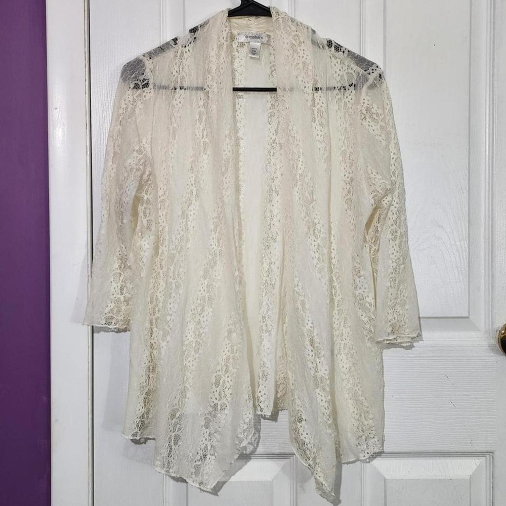 Vintage Cream Floral Lace Cardigan